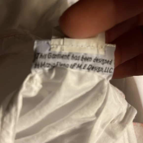 Fancy threads white lines rose embroidery pink piping Daygown. Heirloom 0-3 Mo. - Picture 7 of 7